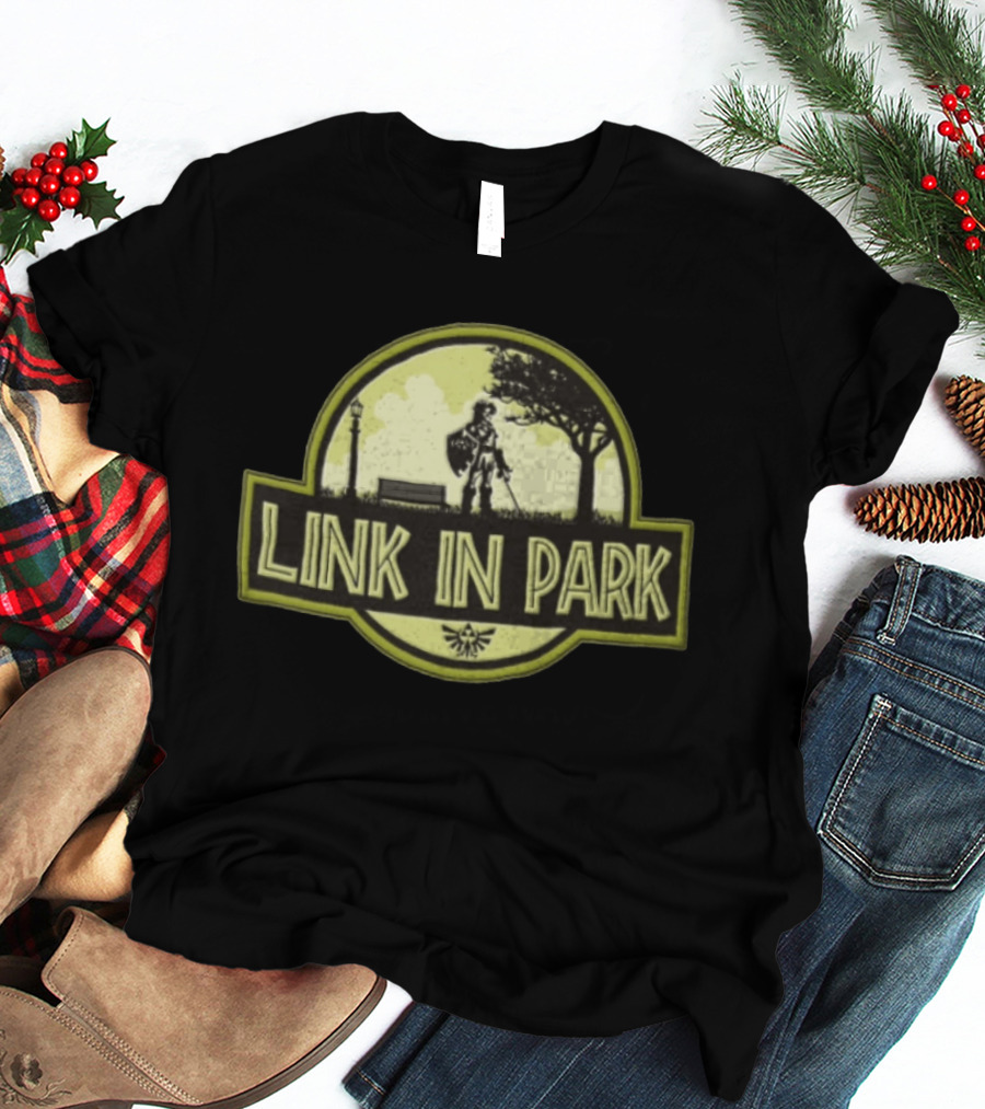 Link In Park Sword And Shield Hero Outdoors Scene T-Shirt