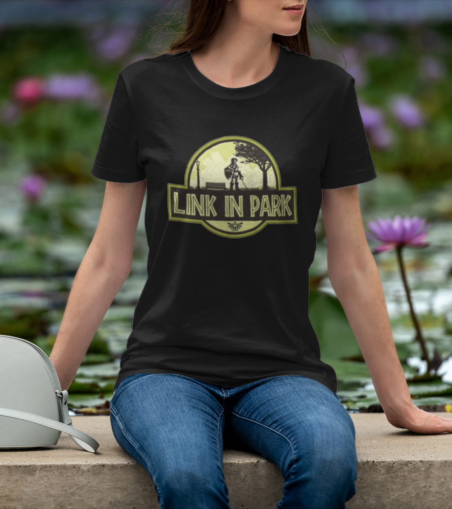 Link In Park Sword And Shield Hero Outdoors Scene T-Shirt