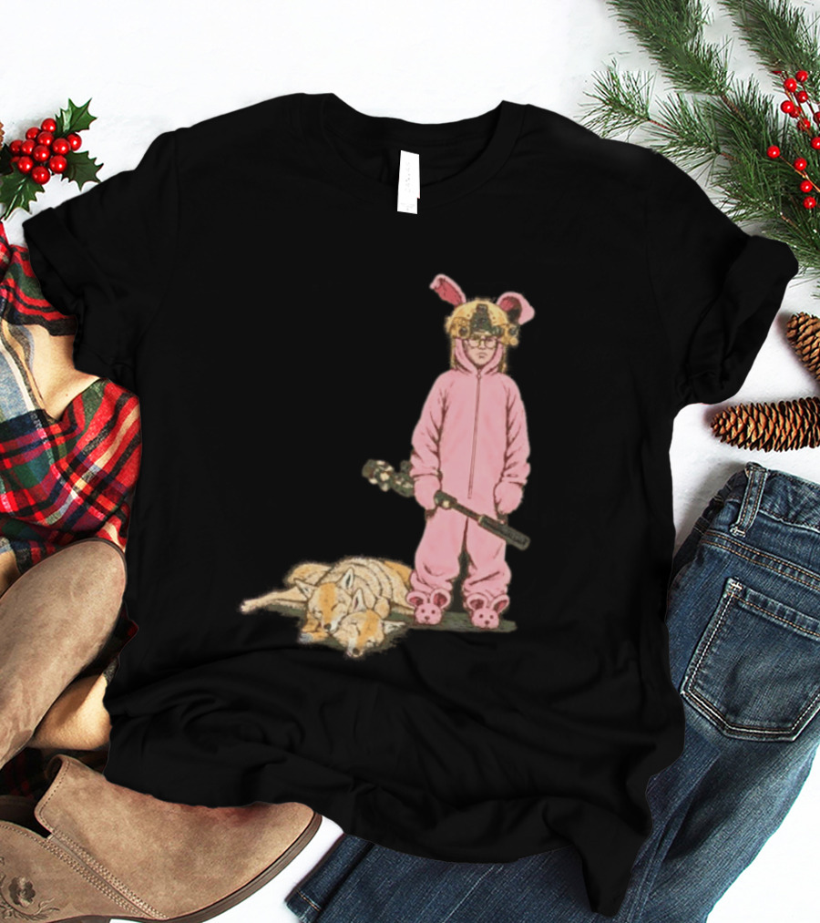 Pink Nightmare Bunny Suit Coyote Hunting Sniper T-Shirt