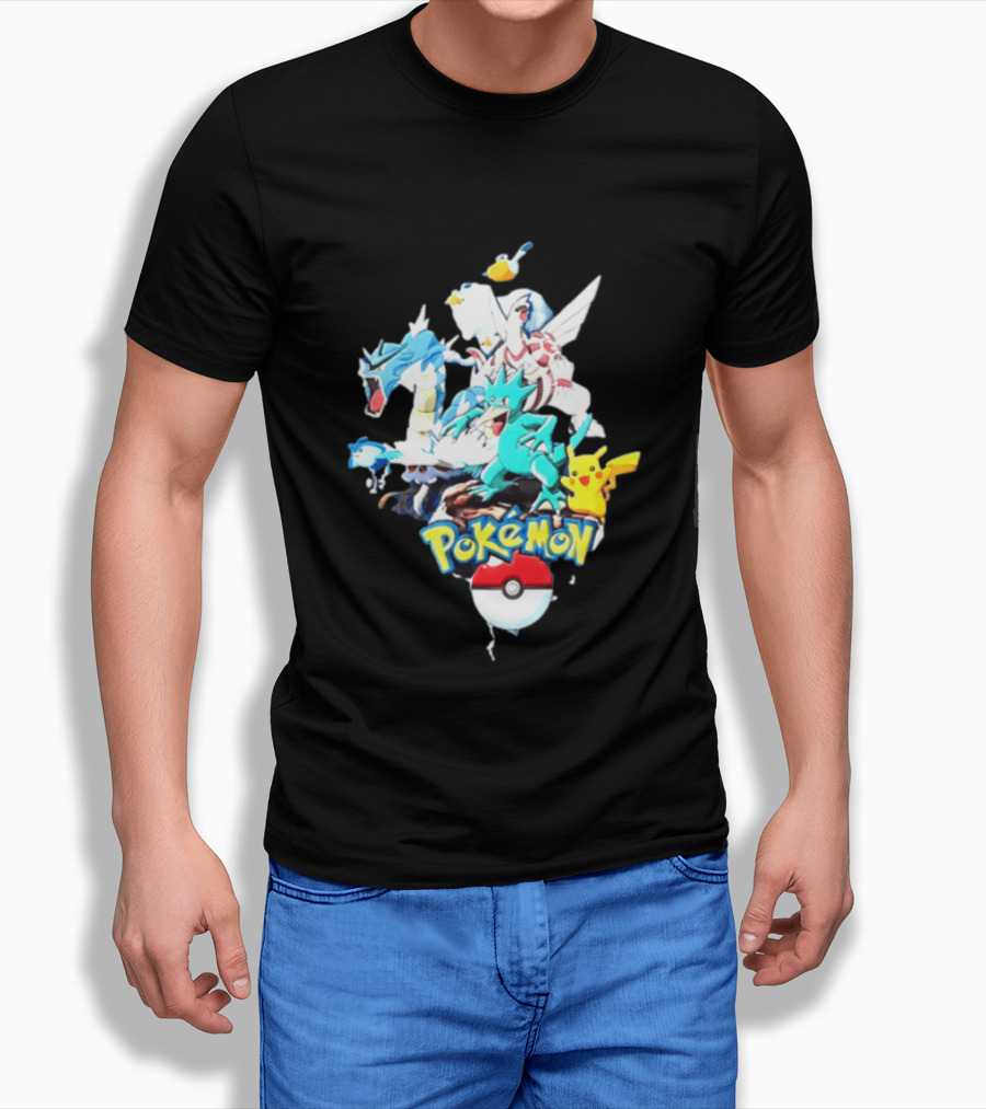 Pokemon Pikachu Gyarados Ralts Golduck Pelipper Dialga Poke Ball T-Shirt