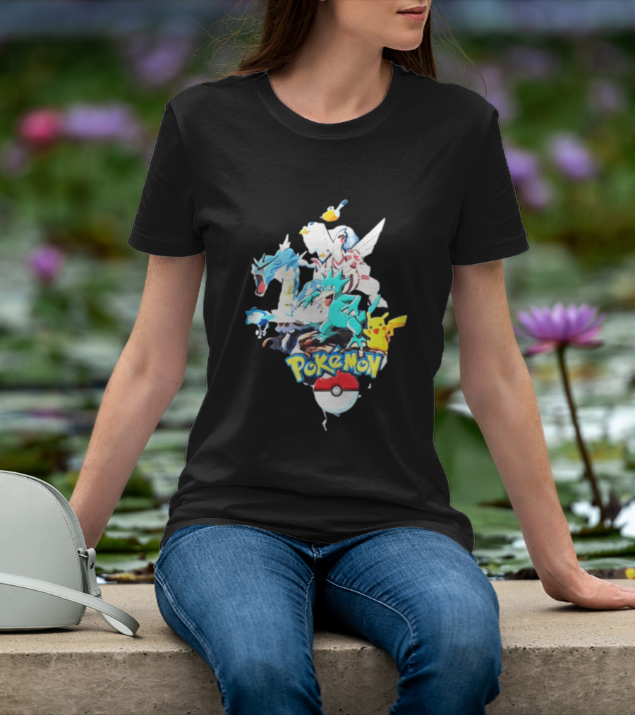 Pokemon Pikachu Gyarados Ralts Golduck Pelipper Dialga Poke Ball T-Shirt