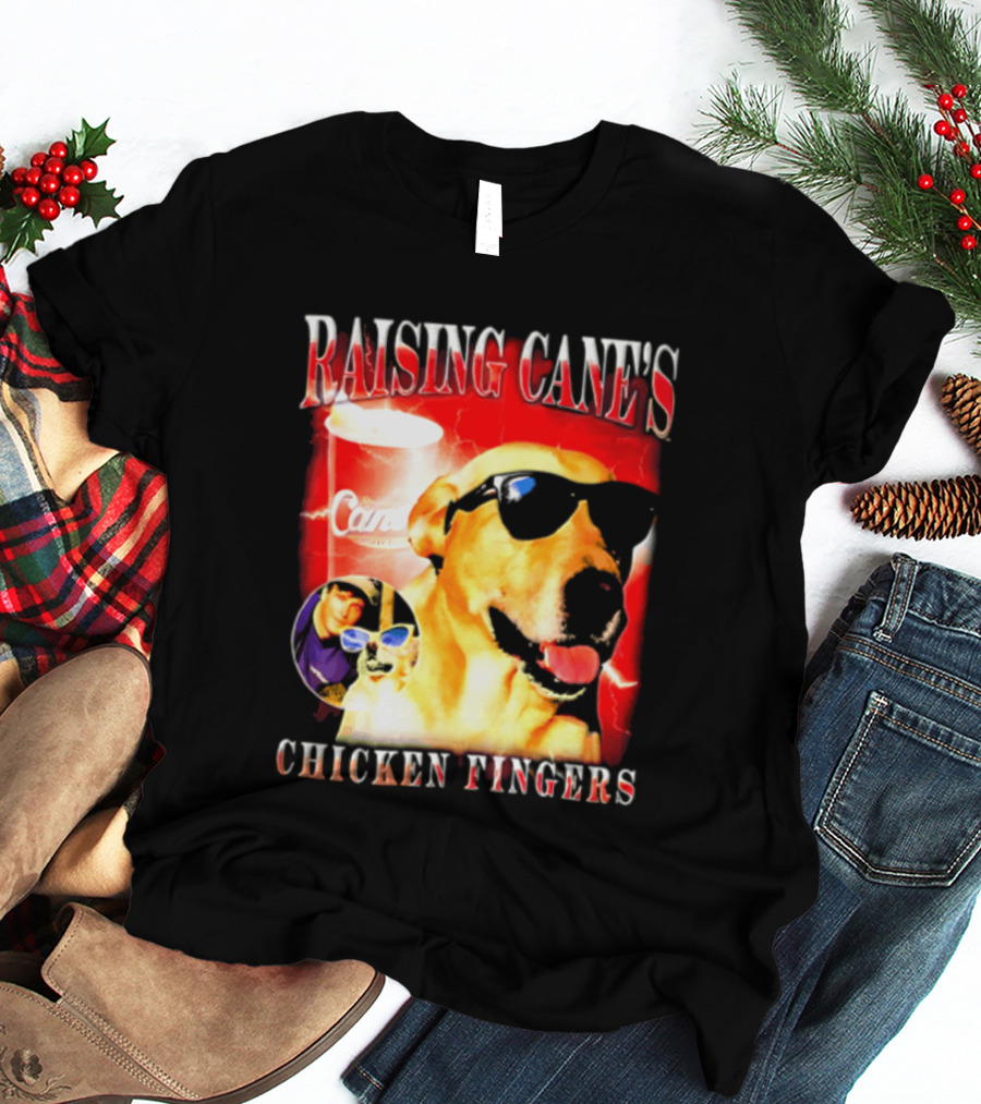 Raising Cane's Labrador Sunglasses Cup Chicken Fingers T-Shirt