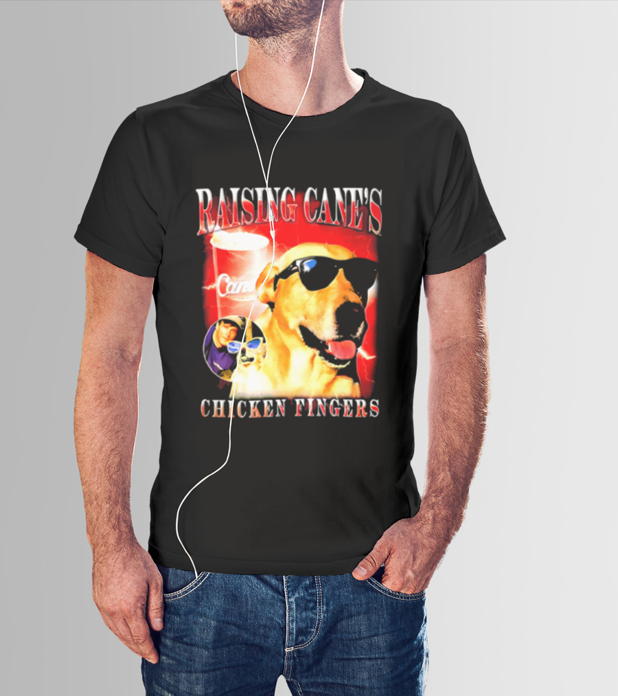 Raising Cane's Labrador Sunglasses Cup Chicken Fingers T-Shirt
