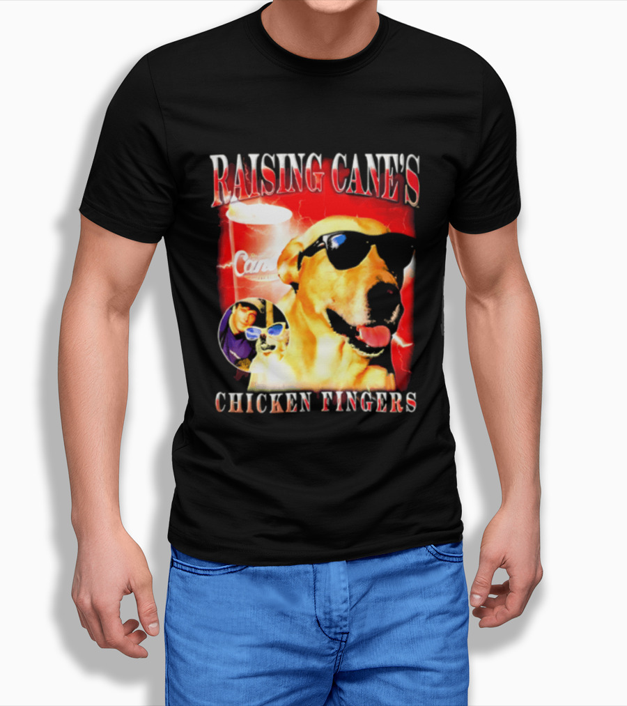 Raising Cane's Labrador Sunglasses Cup Chicken Fingers T-Shirt