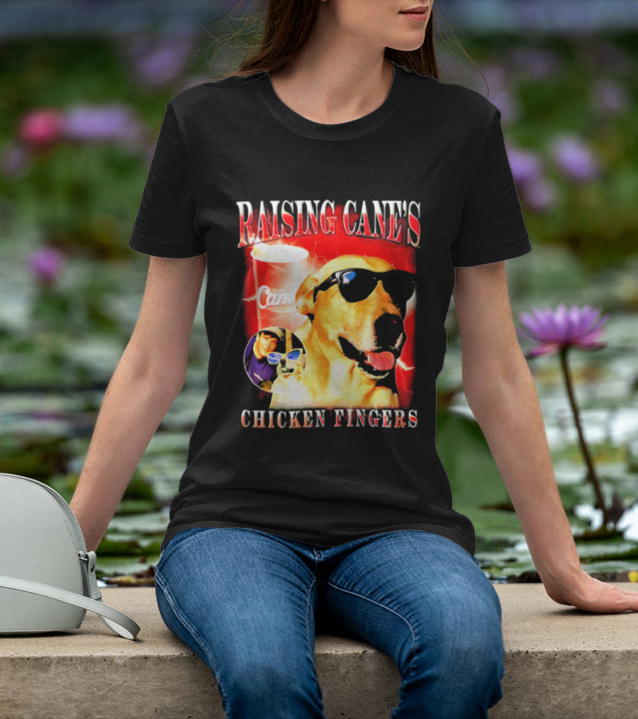 Raising Cane's Labrador Sunglasses Cup Chicken Fingers T-Shirt