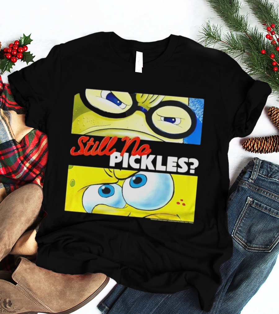 SpongeBob SquarePants Still No Pickles Nickelodeon Eyes Close Up T-Shirt