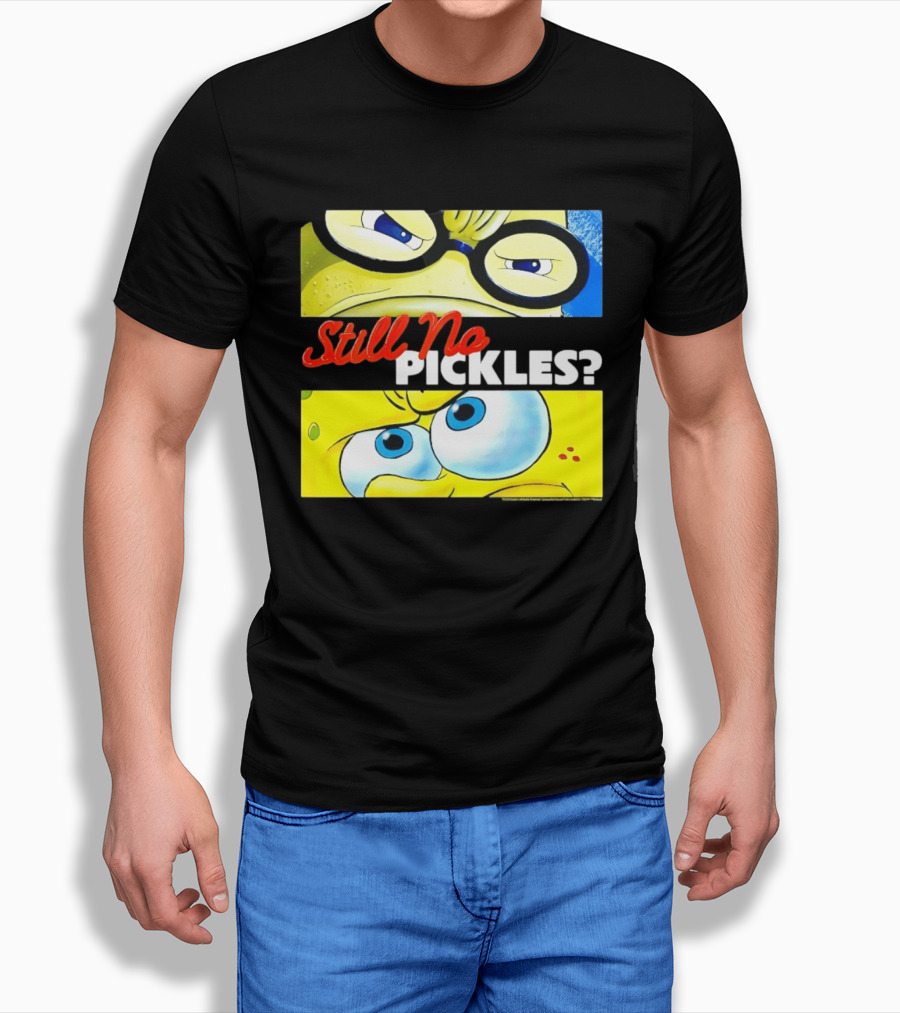 SpongeBob SquarePants Still No Pickles Nickelodeon Eyes Close Up T-Shirt