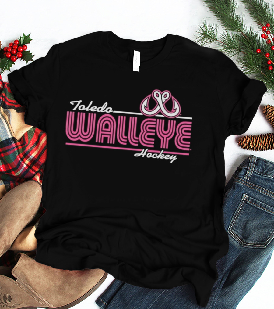 Toledo Walleye Pink Hooks Hockey ECHL T-Shirt