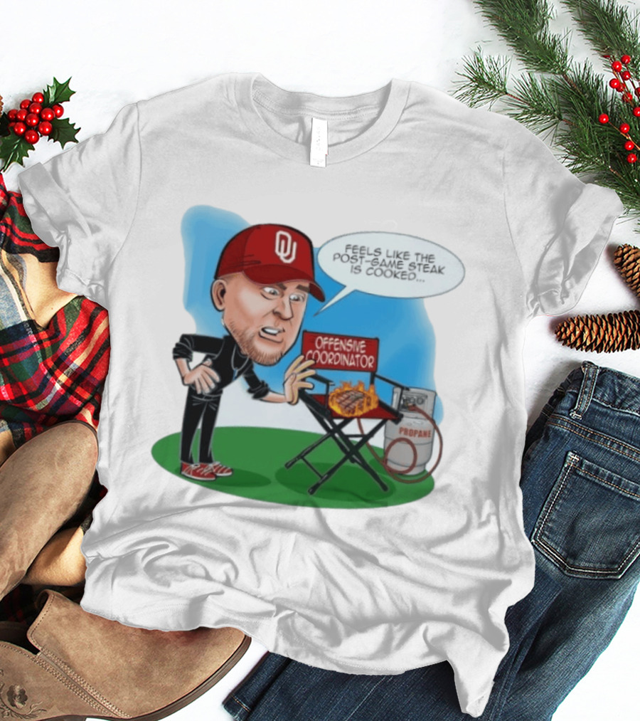 Brent Venables Oklahoma Sooners Offensive Coordinator Cartoon Steak Propane T-Shirt