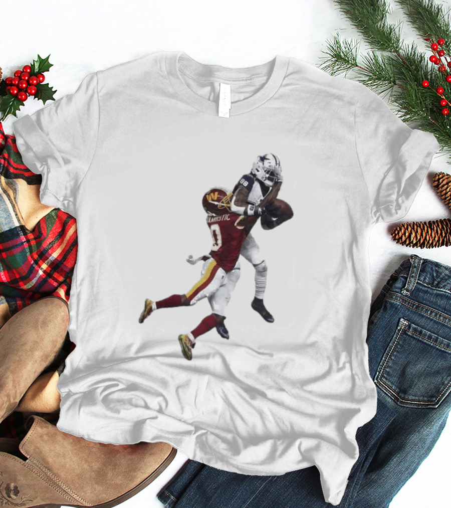 Ceedee Lamb Dak Prescott Record Breaking Touchdown Dallas Washington Football Moment T-Shirt