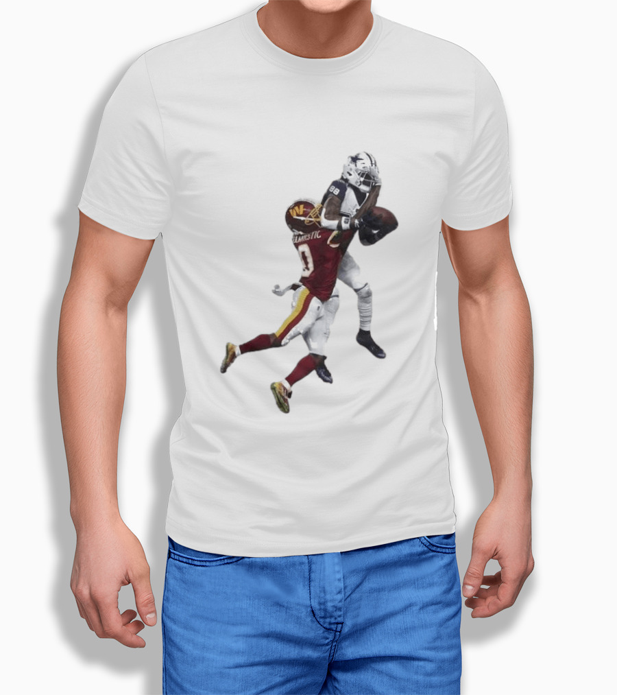 Ceedee Lamb Dak Prescott Record Breaking Touchdown Dallas Washington Football Moment T-Shirt