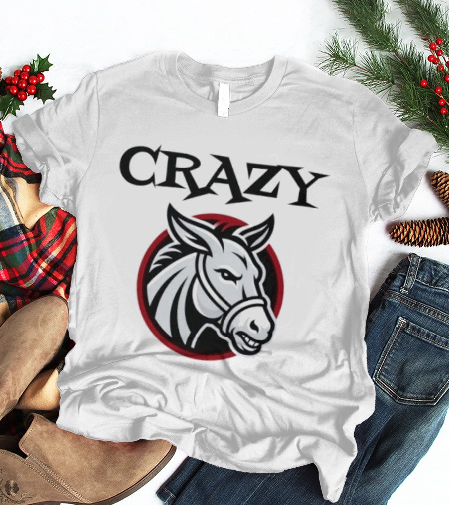 CRAZY Donkey Animal Face Circle T-Shirt
