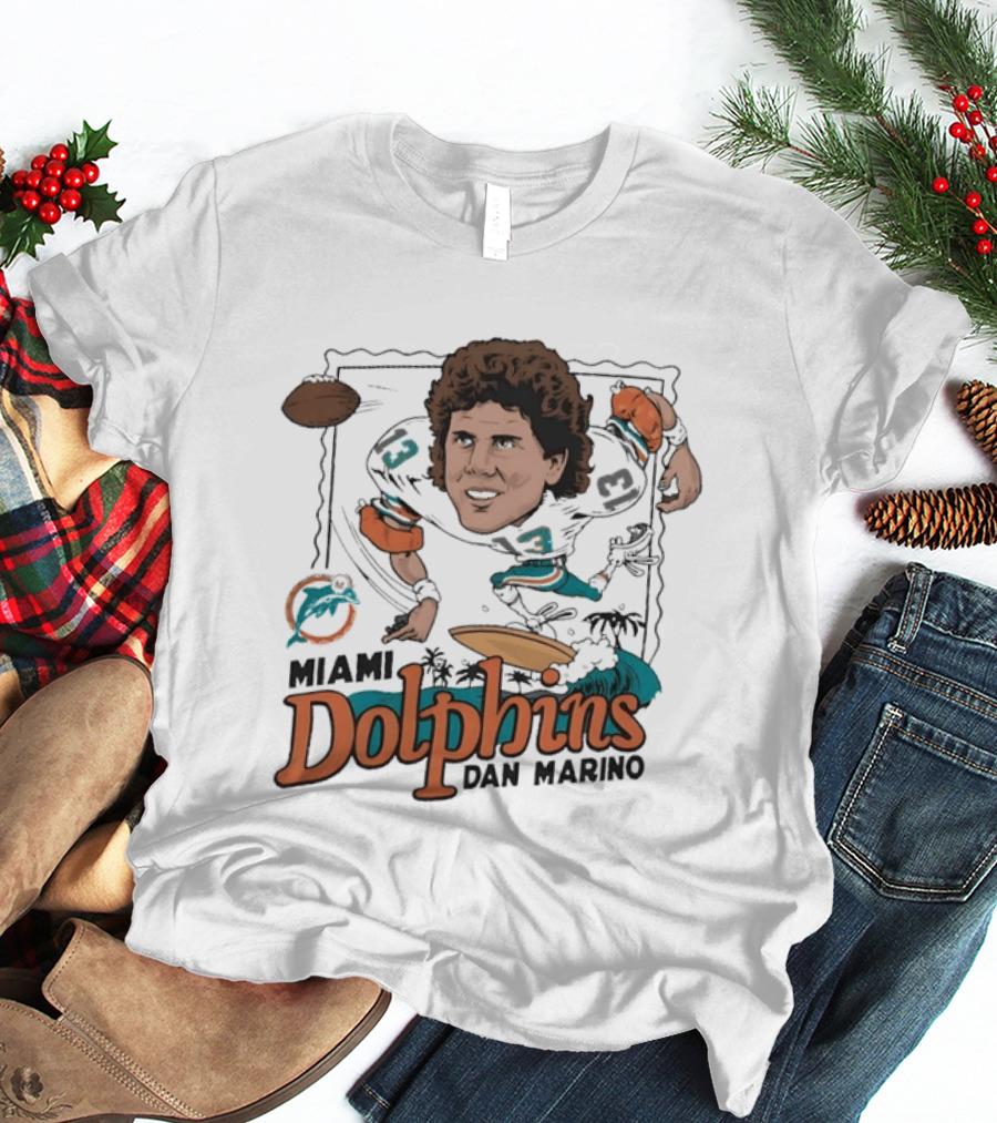 Dan Marino Miami Dolphins Caricature Homage Player Football T-Shirt