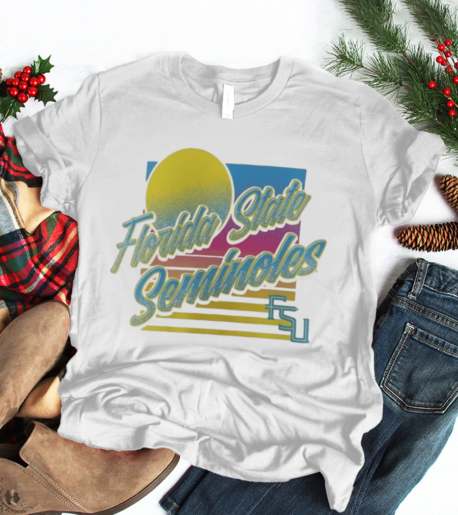 Florida State Seminoles FSU Retro College Sports Sunset T-Shirt