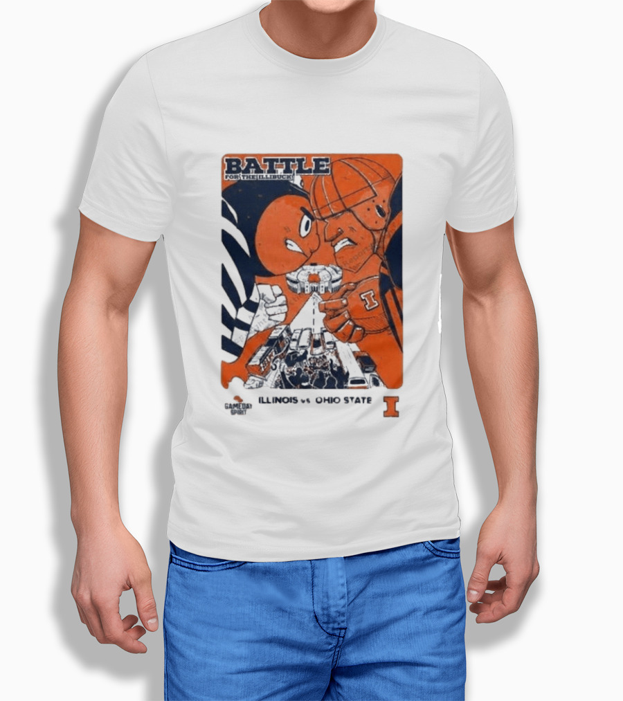 Battle For The Illibuck Illinois Vs Ohio State NCAA College Football 2026 Ohio Stadium T-Shirt