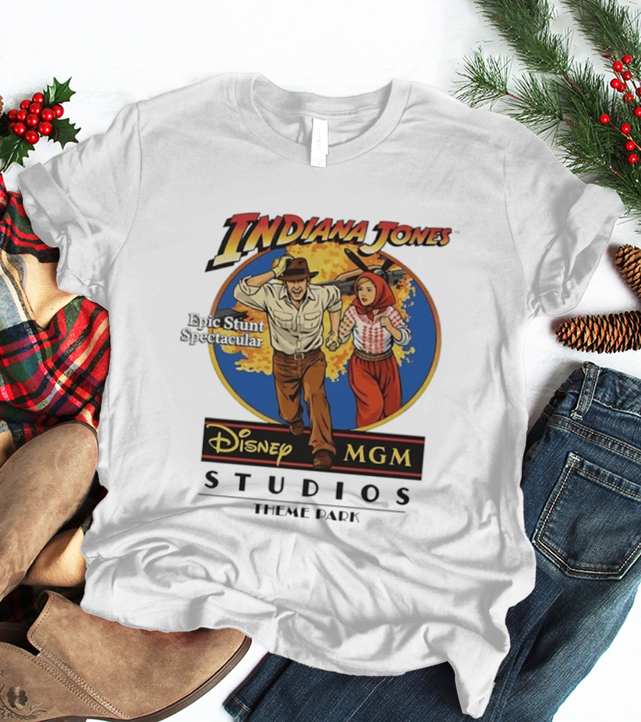 Indiana Jones Epic Stunt Spectacular Disney MGM Studios Theme Park T-Shirt