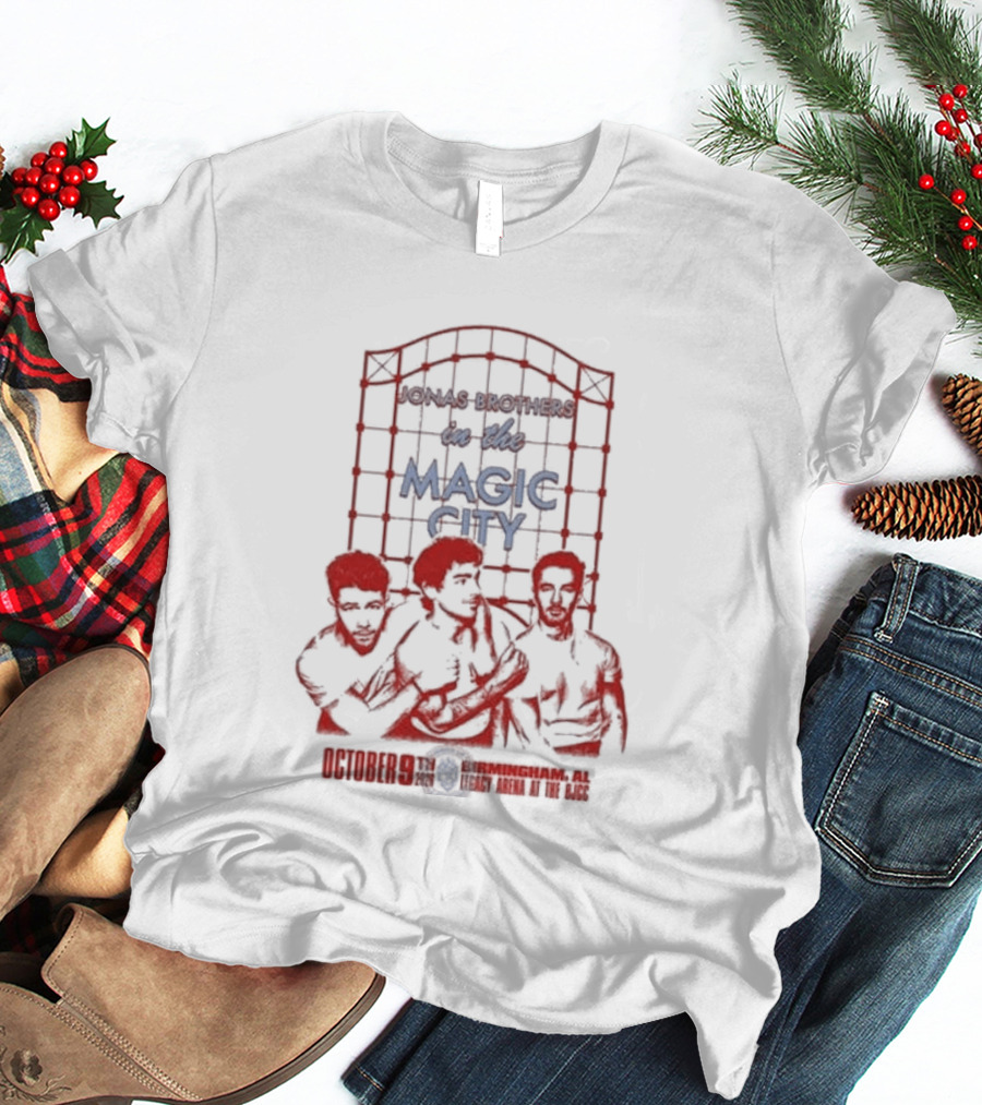 Jonas Brothers Burning Up Tour Birmingham Alabama Magic City T-Shirt