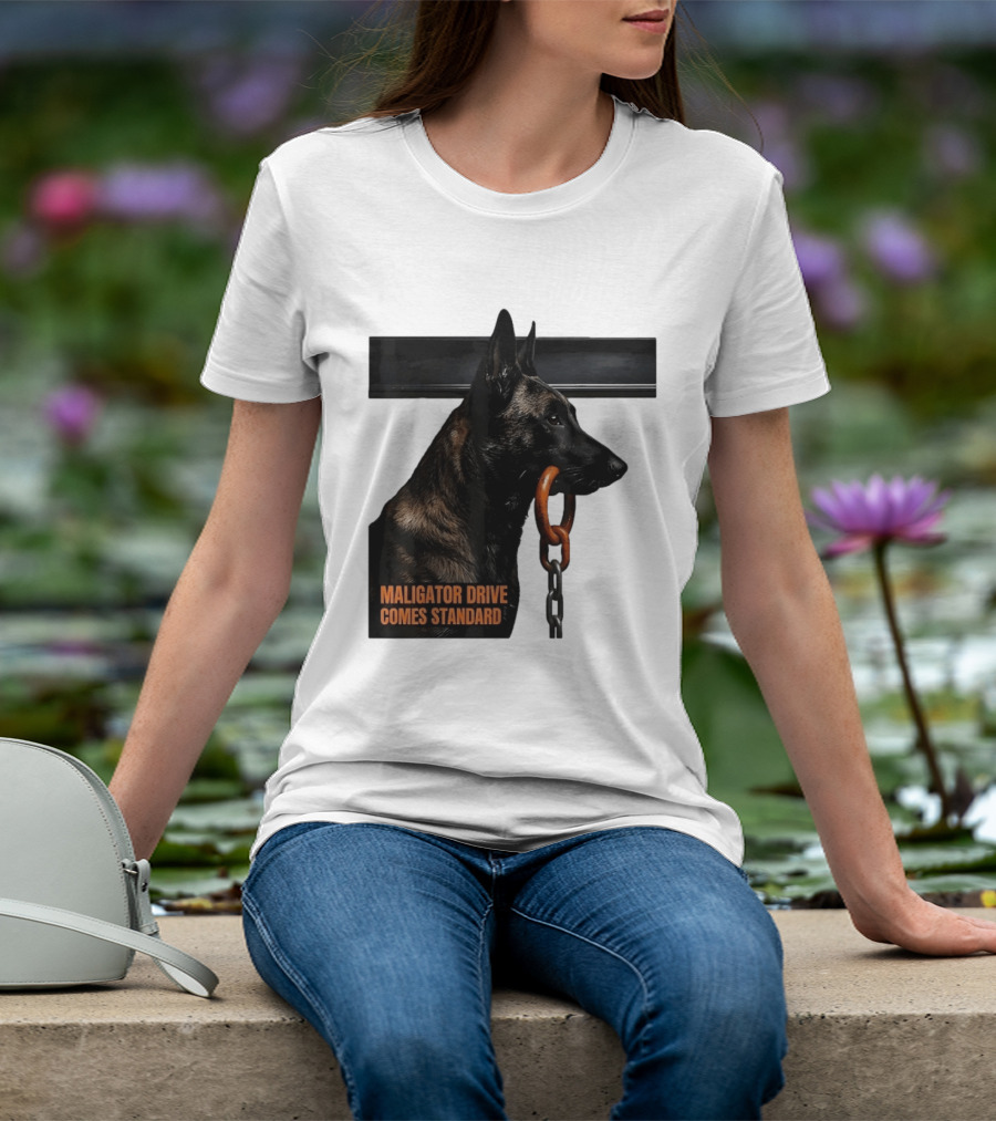 Maligator Drive Comes Standard Belgian Malinois Iron Bar Handler T-Shirt
