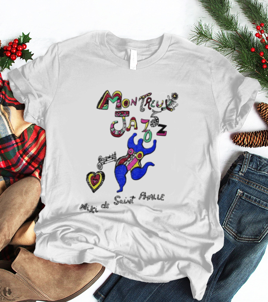 Montreux Jazz Niki De Saint Phalle Colorful Dancing Figure Music T-Shirt