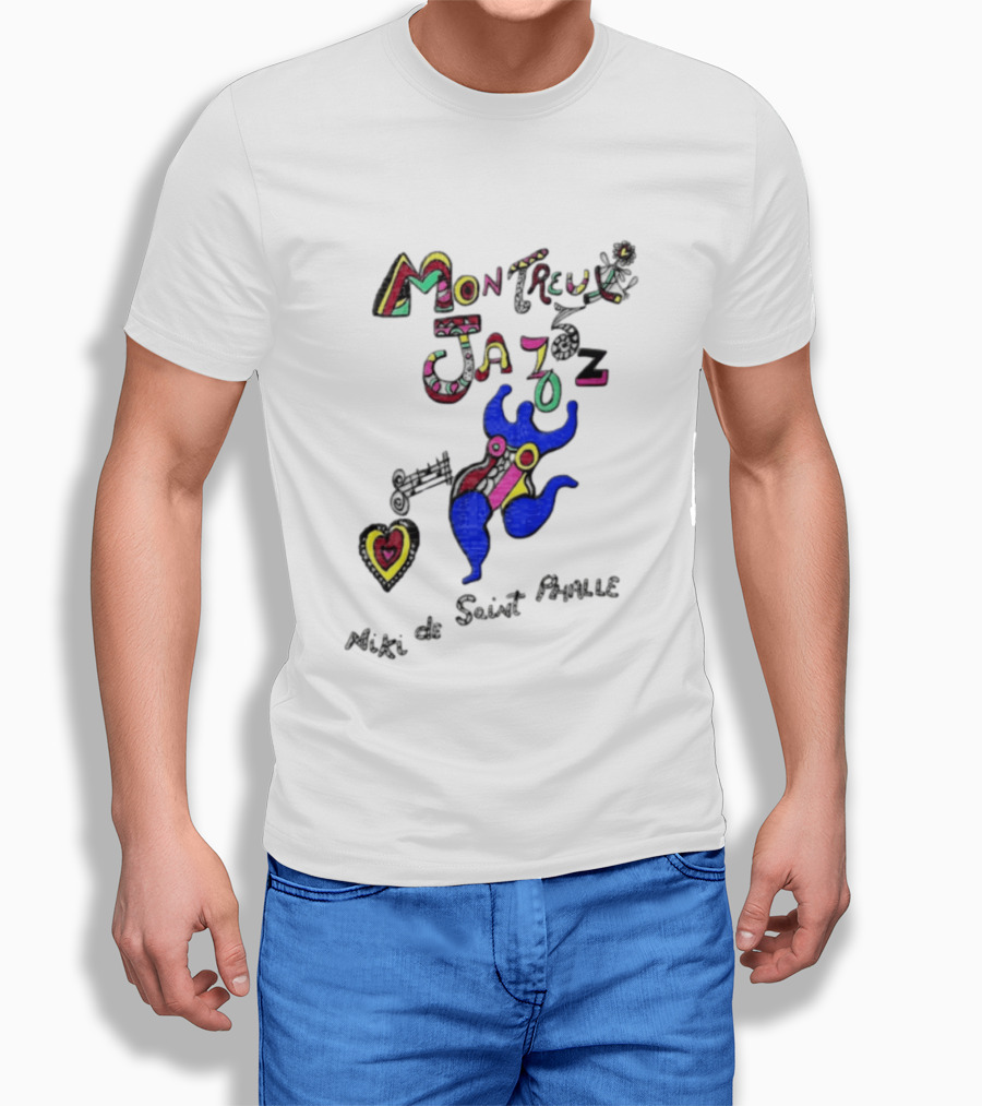 Montreux Jazz Niki De Saint Phalle Colorful Dancing Figure Music T-Shirt