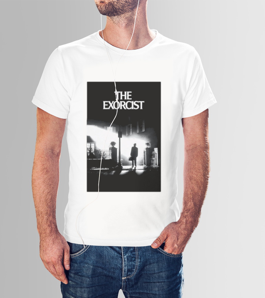 The Exorcist Iconic Horror Movie Walking Man Shadow Scene T-Shirt
