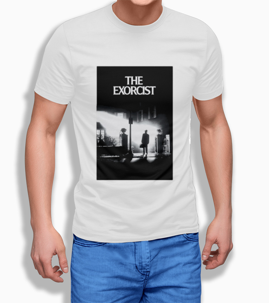 The Exorcist Iconic Horror Movie Walking Man Shadow Scene T-Shirt