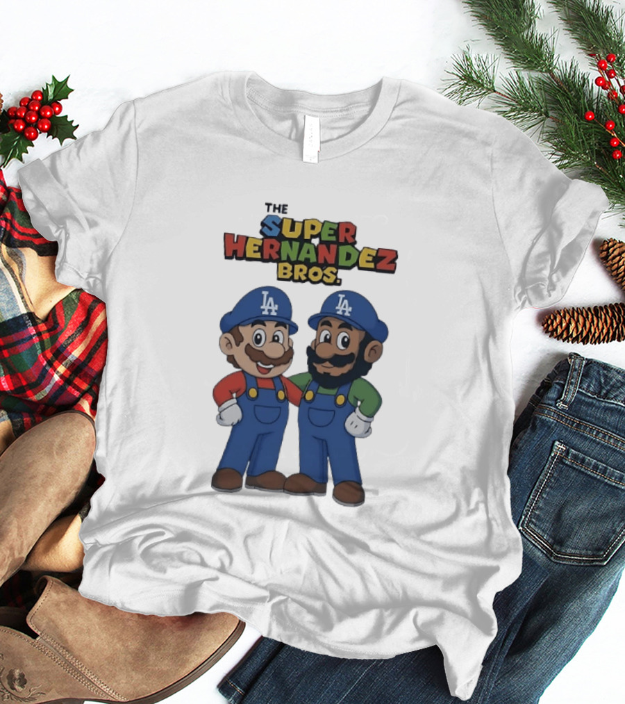 The Super Hernandez Bros Los Angeles Dodgers LA Cap Characters T-Shirt