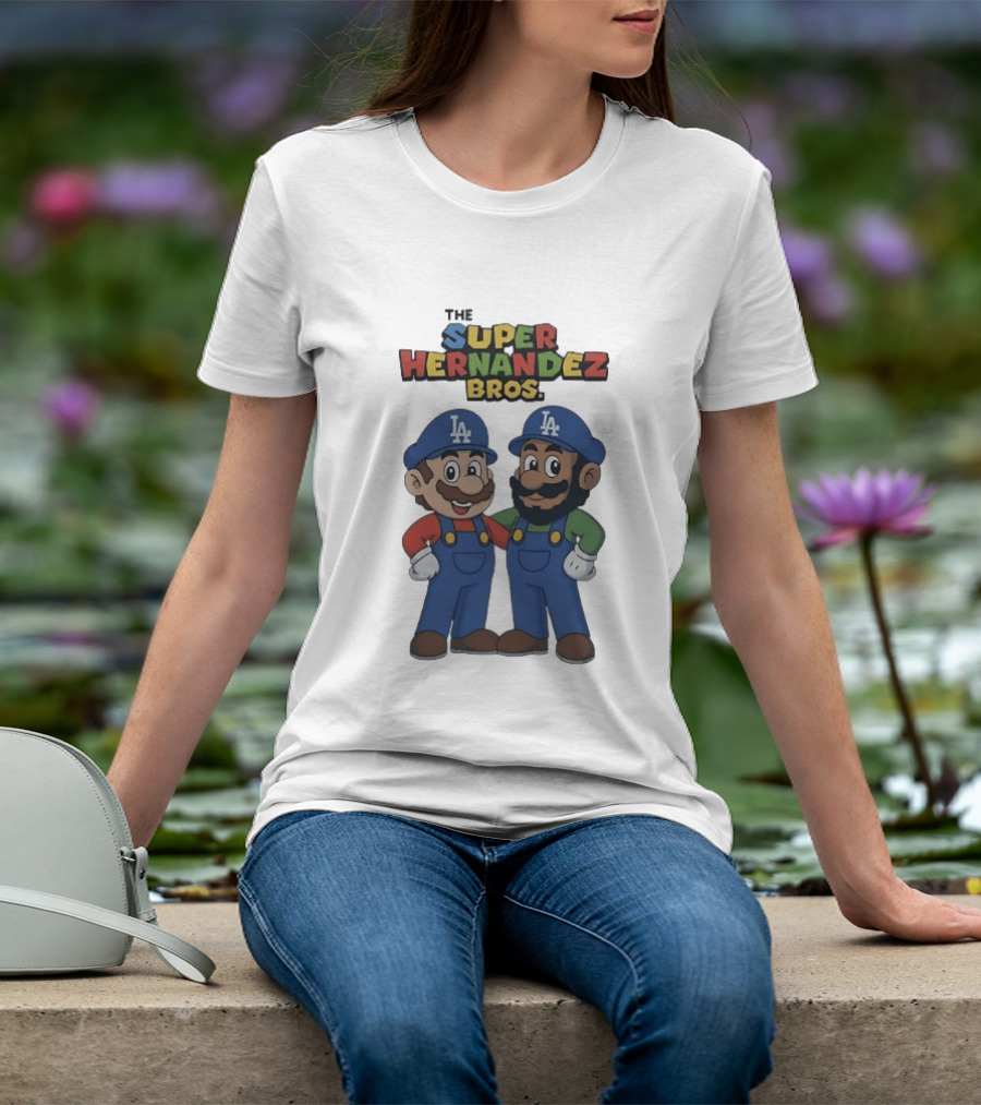 The Super Hernandez Bros Los Angeles Dodgers LA Cap Characters T-Shirt