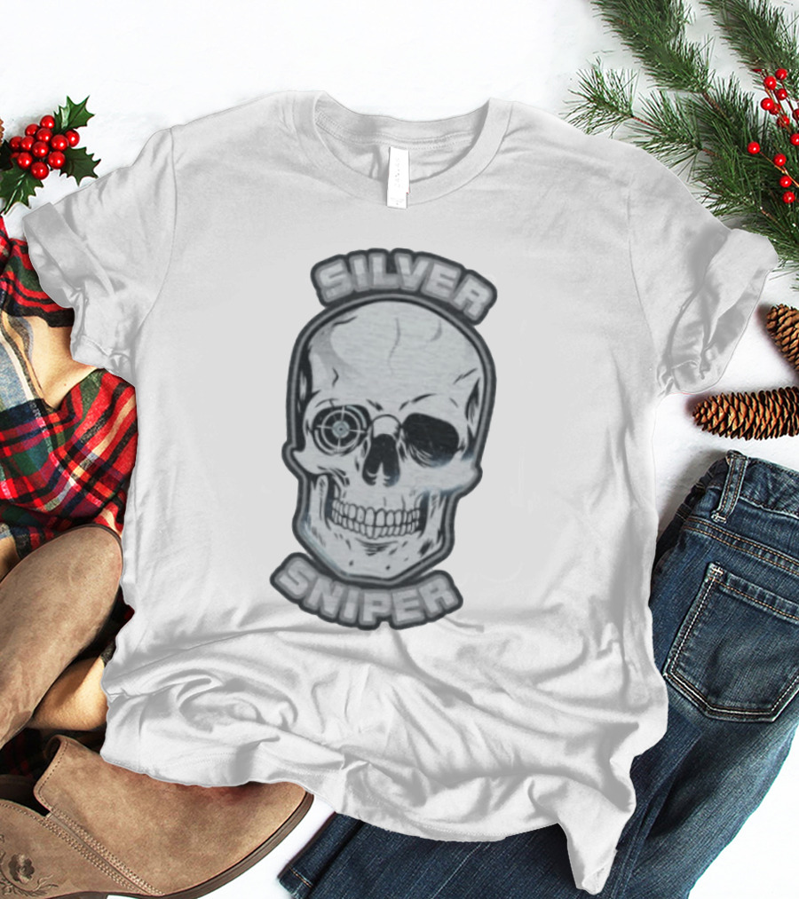 TJ Crawford Skull Target Silver Sniper T-Shirt