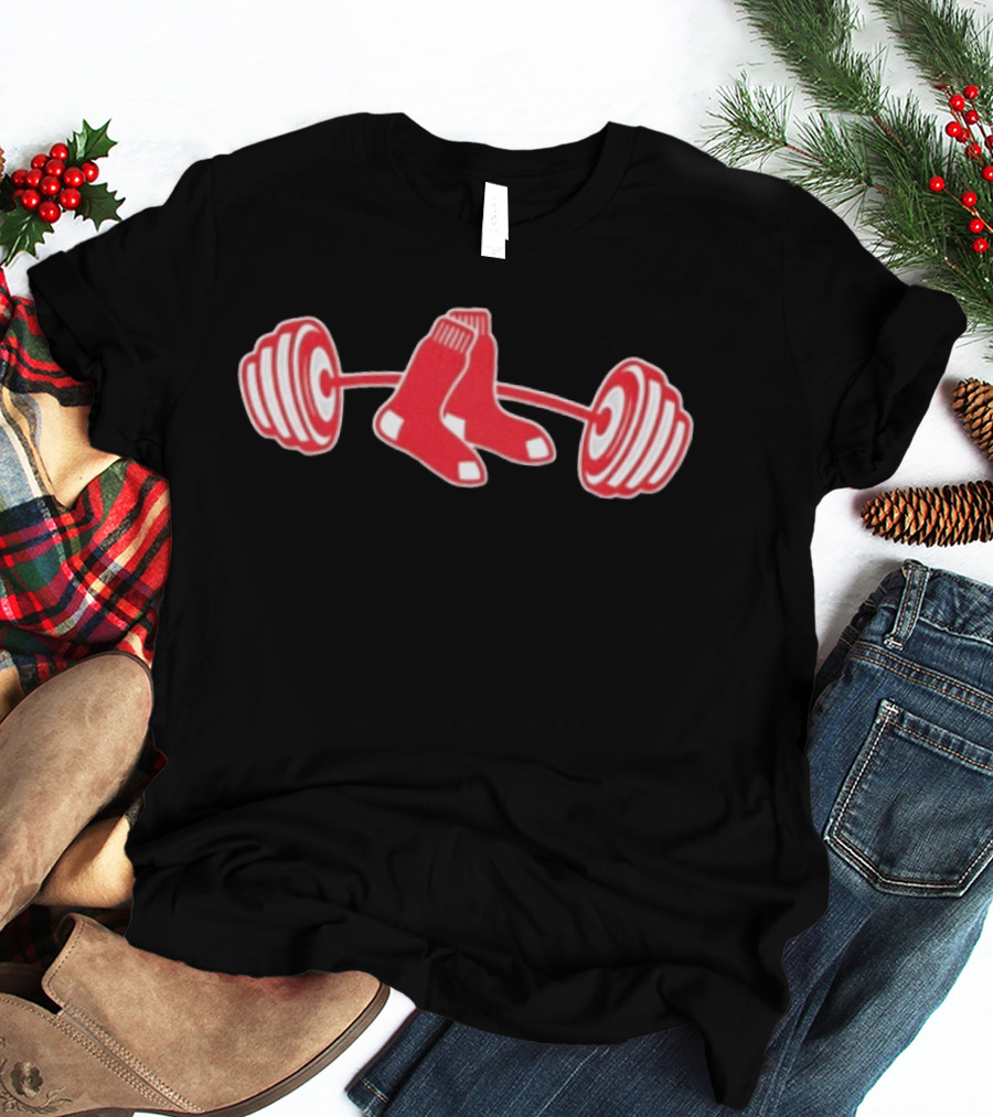 Aroldis Chapman Boston Red Sox Weightlifting Socks Barbell T-Shirt