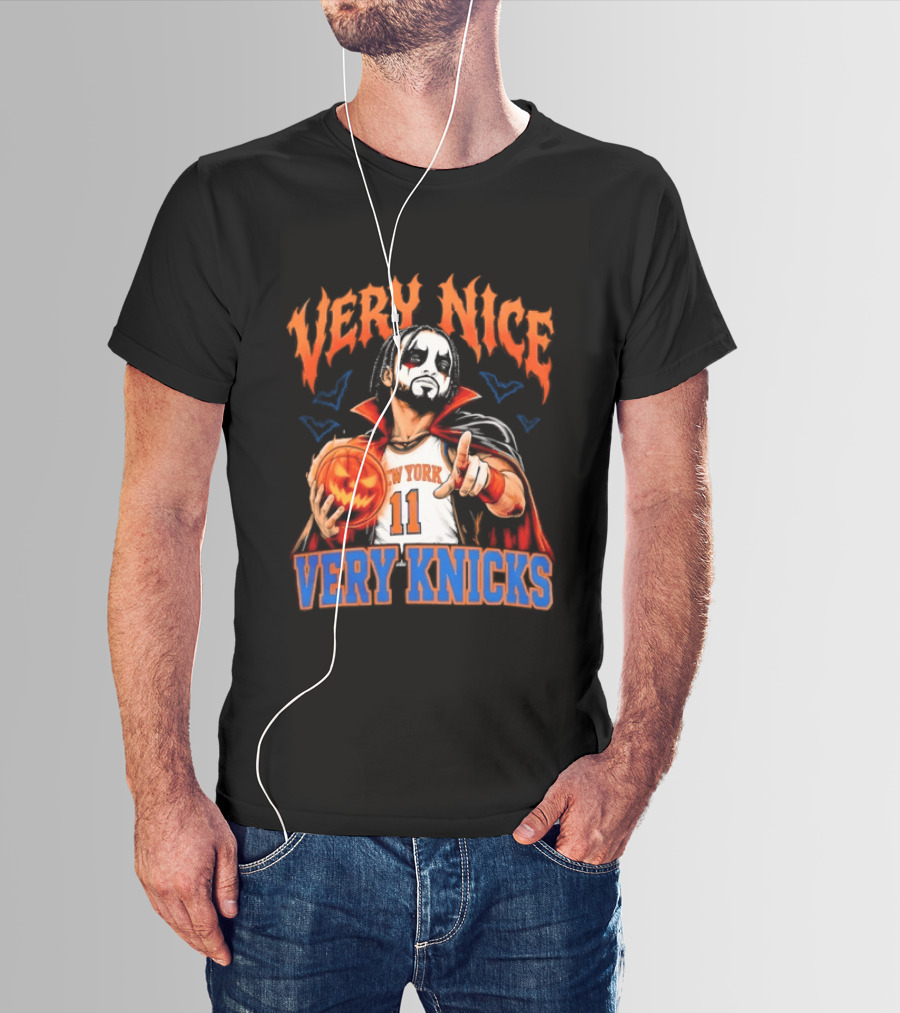 Jalen Brunson New York 11 Very Nice Very Knicks Halloween T-Shirt