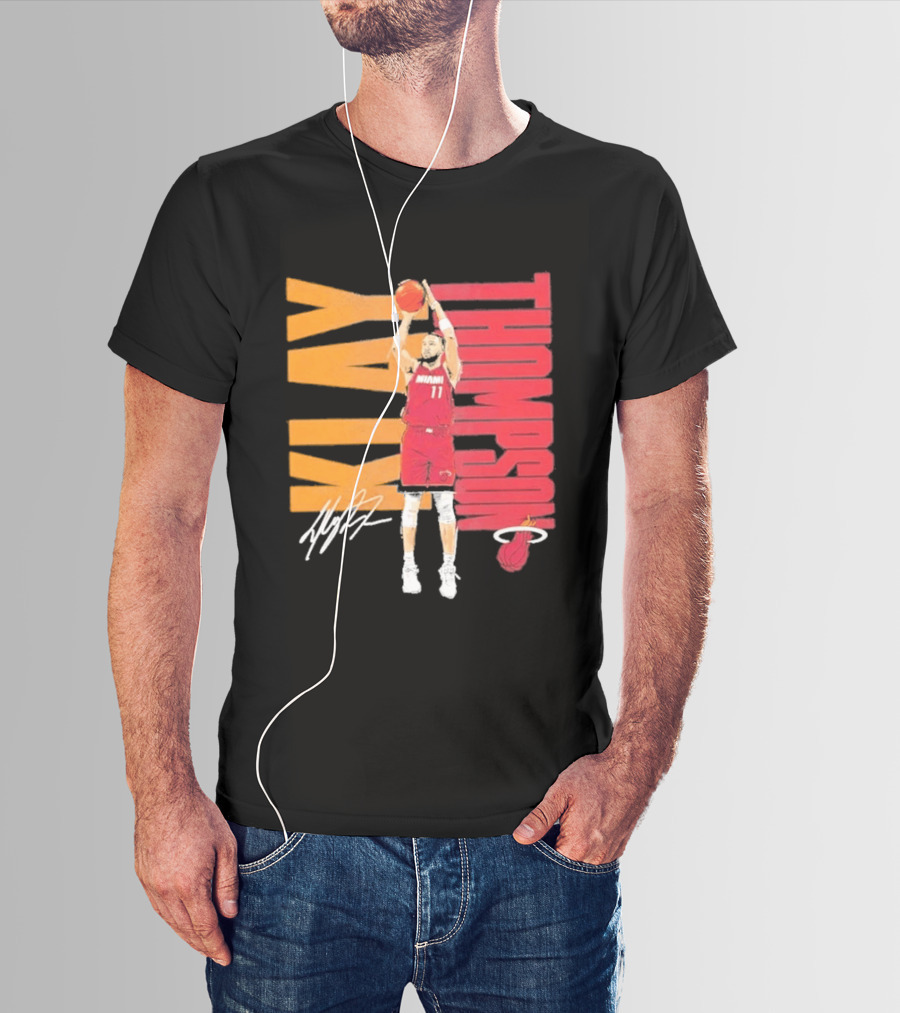 Klay Thompson Miami Heat 11 Basketball Player Signature T-Shirt