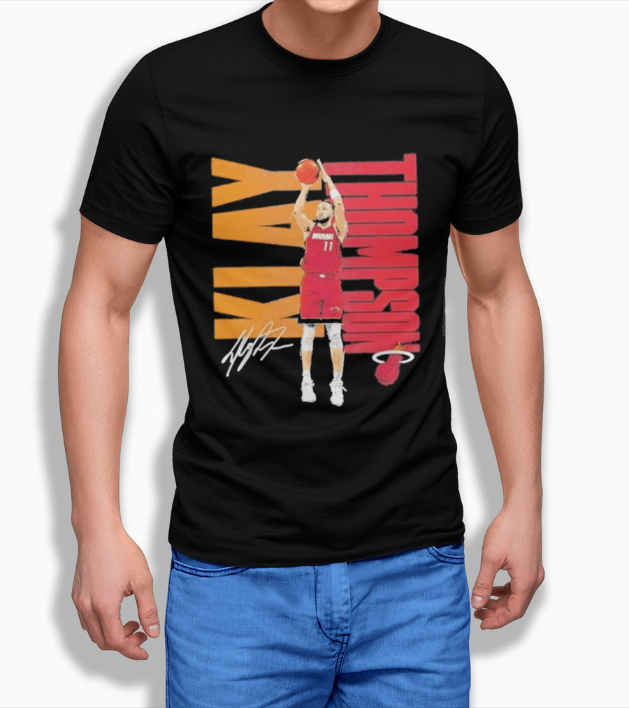 Klay Thompson Miami Heat 11 Basketball Player Signature T-Shirt
