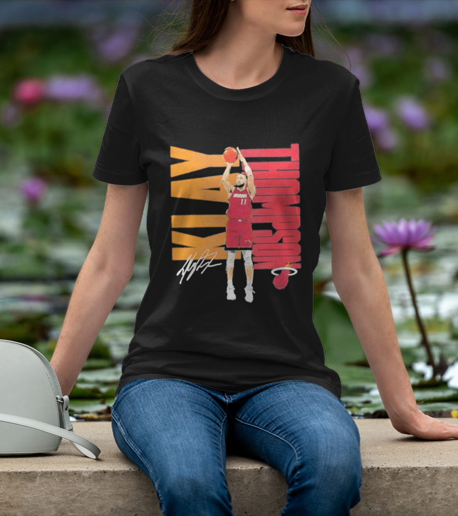 Klay Thompson Miami Heat 11 Basketball Player Signature T-Shirt