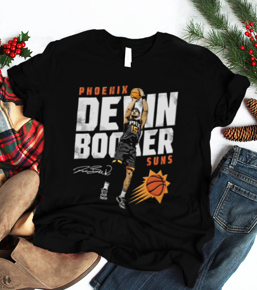 Phoenix Suns Devin Booker Jump Shot NBA Basketball T-Shirt