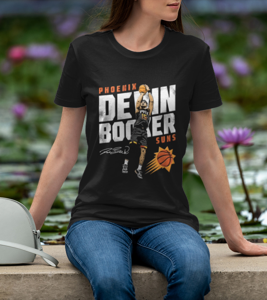 Phoenix Suns Devin Booker Jump Shot NBA Basketball T-Shirt