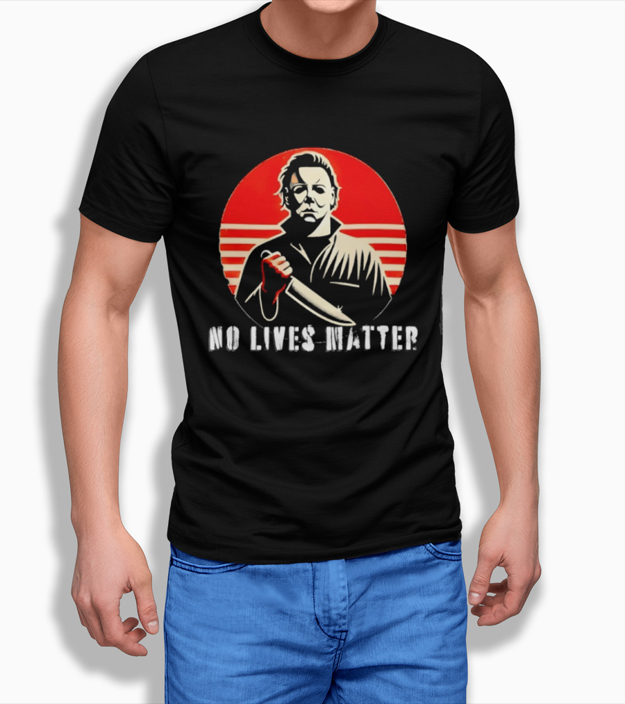 Michael Myers No Lives Matter Knife Icon Horror Movie T-Shirt
