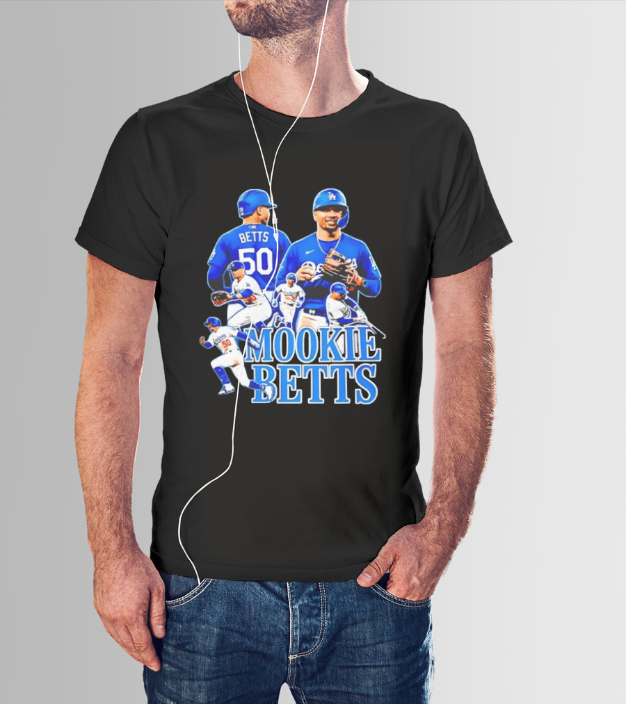 Mookie Betts 50 Los Angeles Dodgers MLB Players T-Shirt