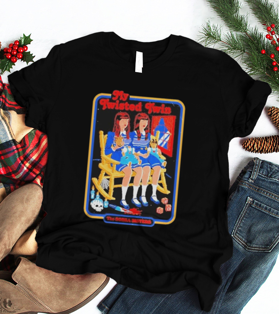 My Twisted Twin The Soska Sisters Horror Creepy Doll Rocking Chair T-Shirt