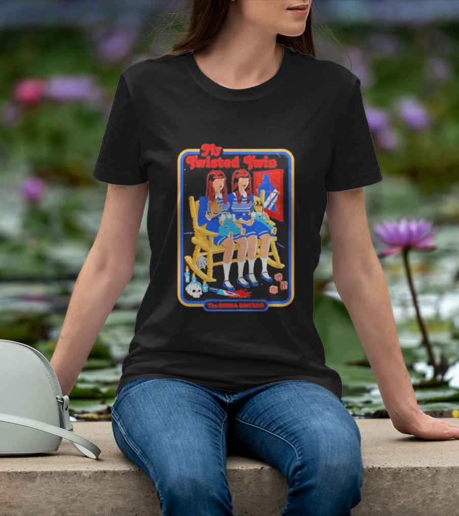 My Twisted Twin The Soska Sisters Horror Creepy Doll Rocking Chair T-Shirt