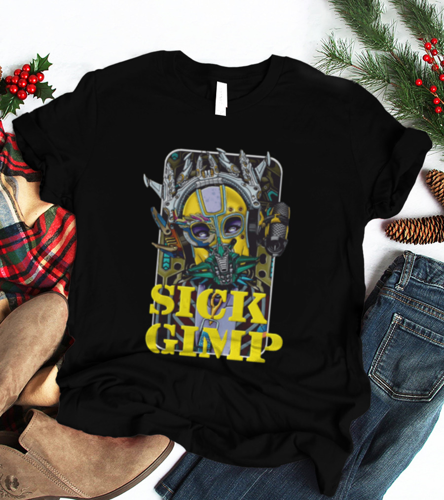 Sick Gimp Cybernetic Masked Figure Futuristic T-Shirt