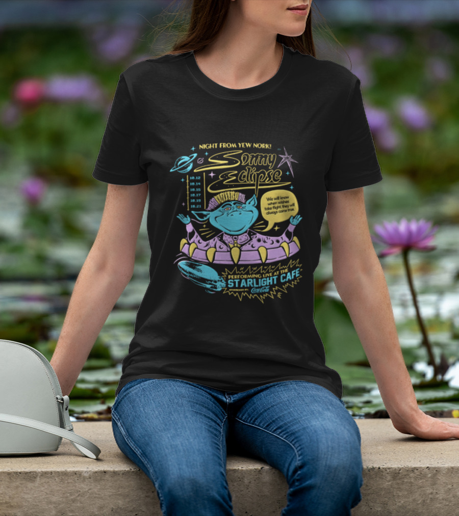 Night From Yew Nork Sonny Eclipse Starlight Cafe T-Shirt