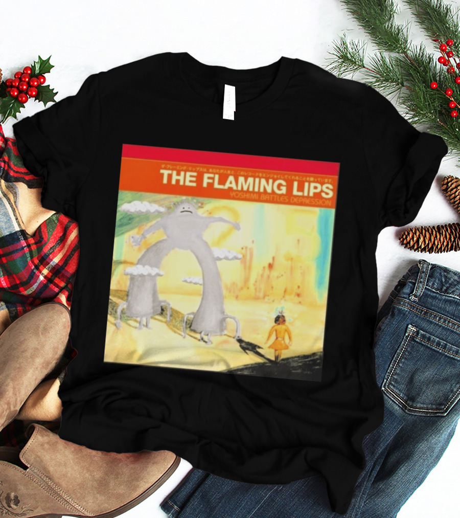 The Flaming Lips Yoshimi Battles Depression Mystery Creature And Girl In Fantasy World T-Shirt