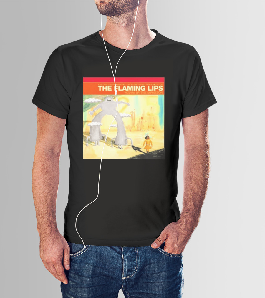 The Flaming Lips Yoshimi Battles Depression Mystery Creature And Girl In Fantasy World T-Shirt