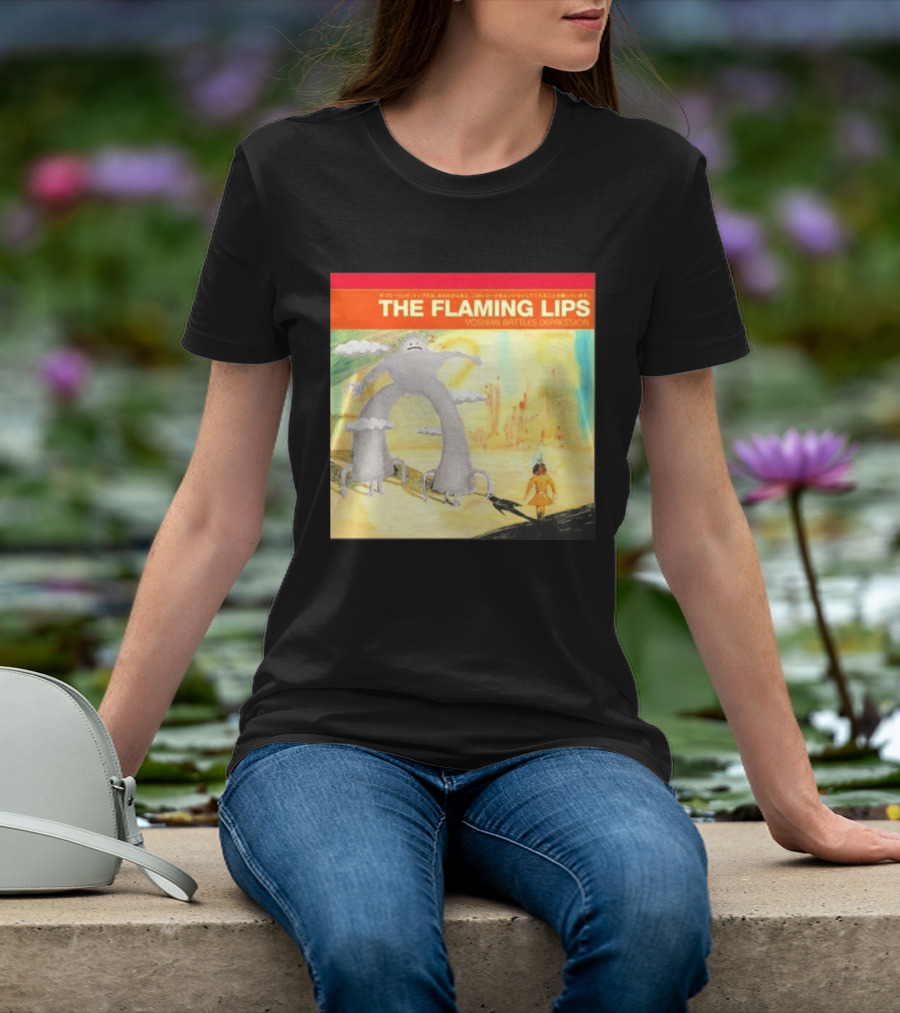 The Flaming Lips Yoshimi Battles Depression Mystery Creature And Girl In Fantasy World T-Shirt