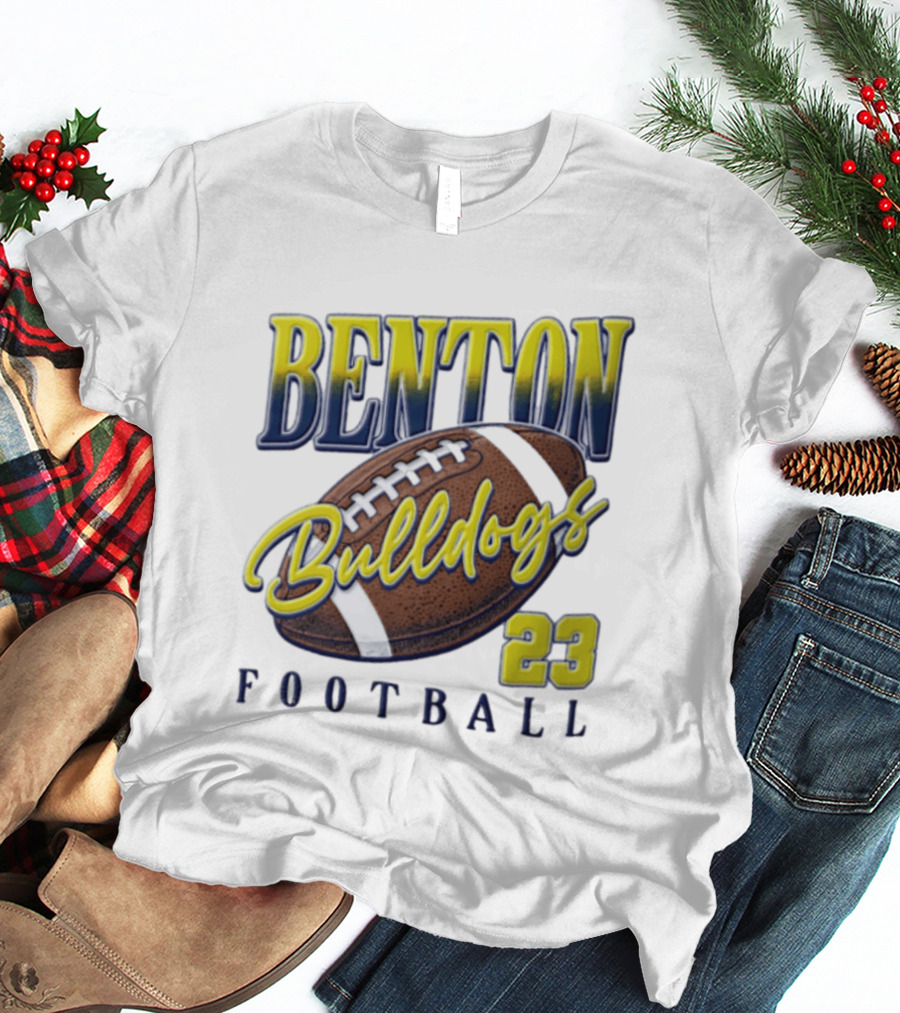 Benton Bulldogs 23 Football Team Spirit Fan Gear T-Shirt
