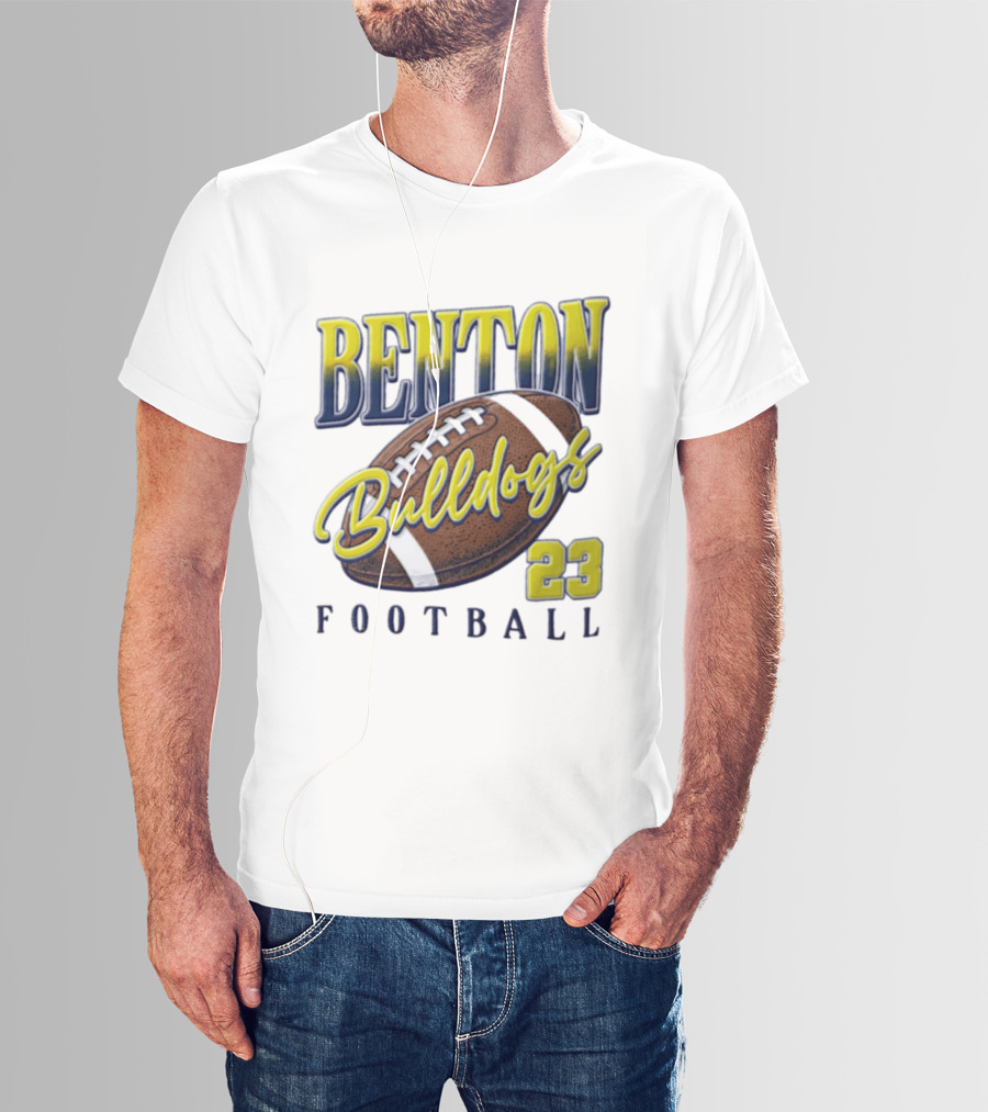 Benton Bulldogs 23 Football Team Spirit Fan Gear T-Shirt