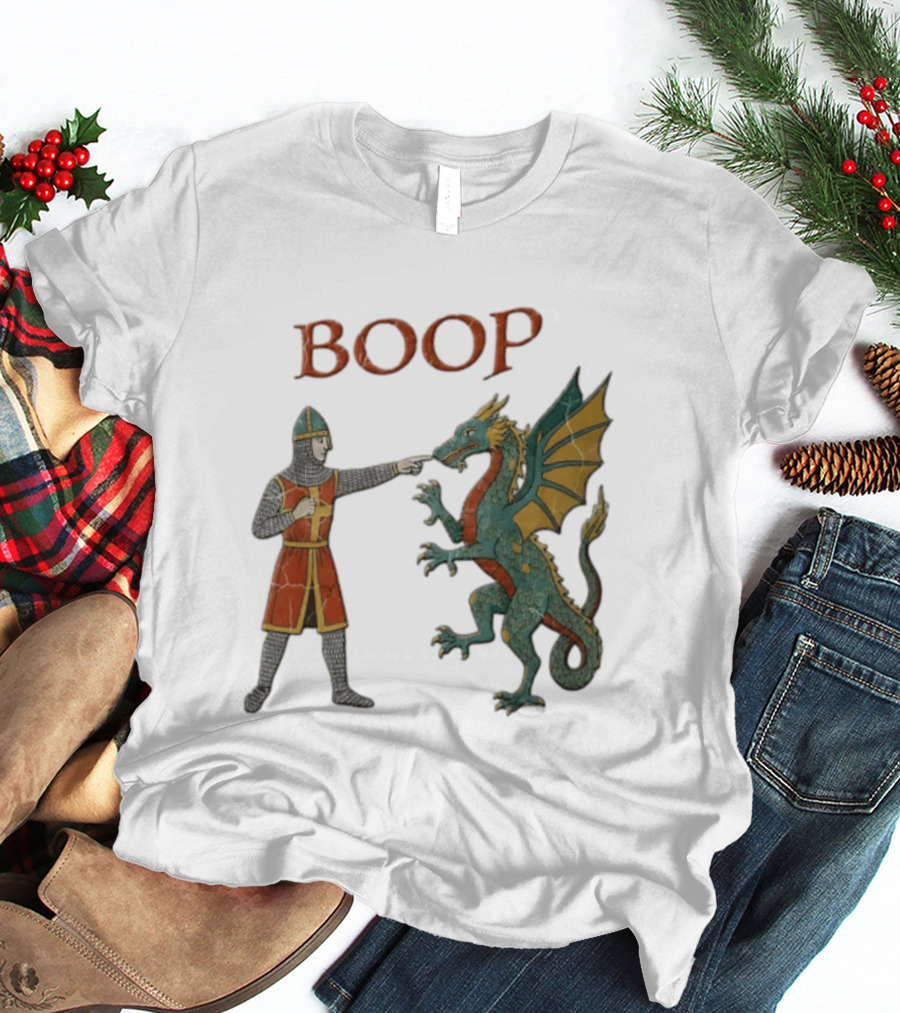 Knight Pointing Boop Dragon Encounter T-Shirt