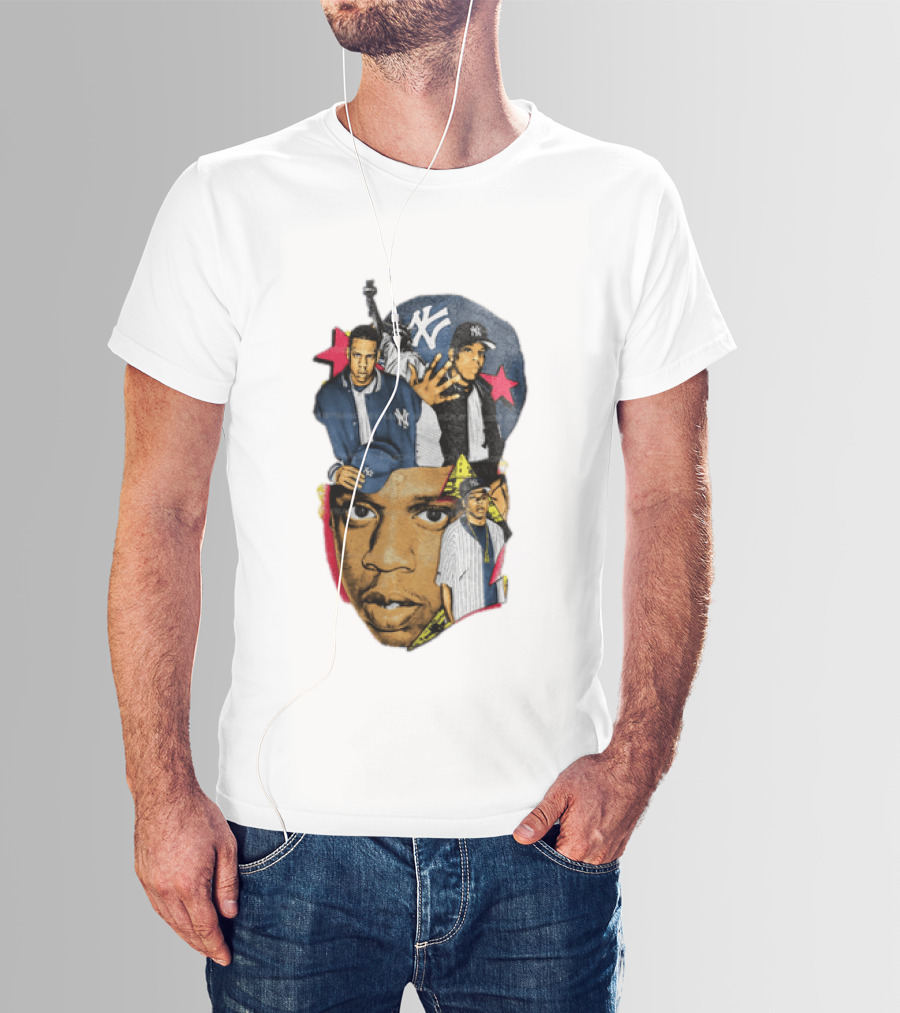 Jay Z New York Yankees Statue Of Liberty Stars T-Shirt