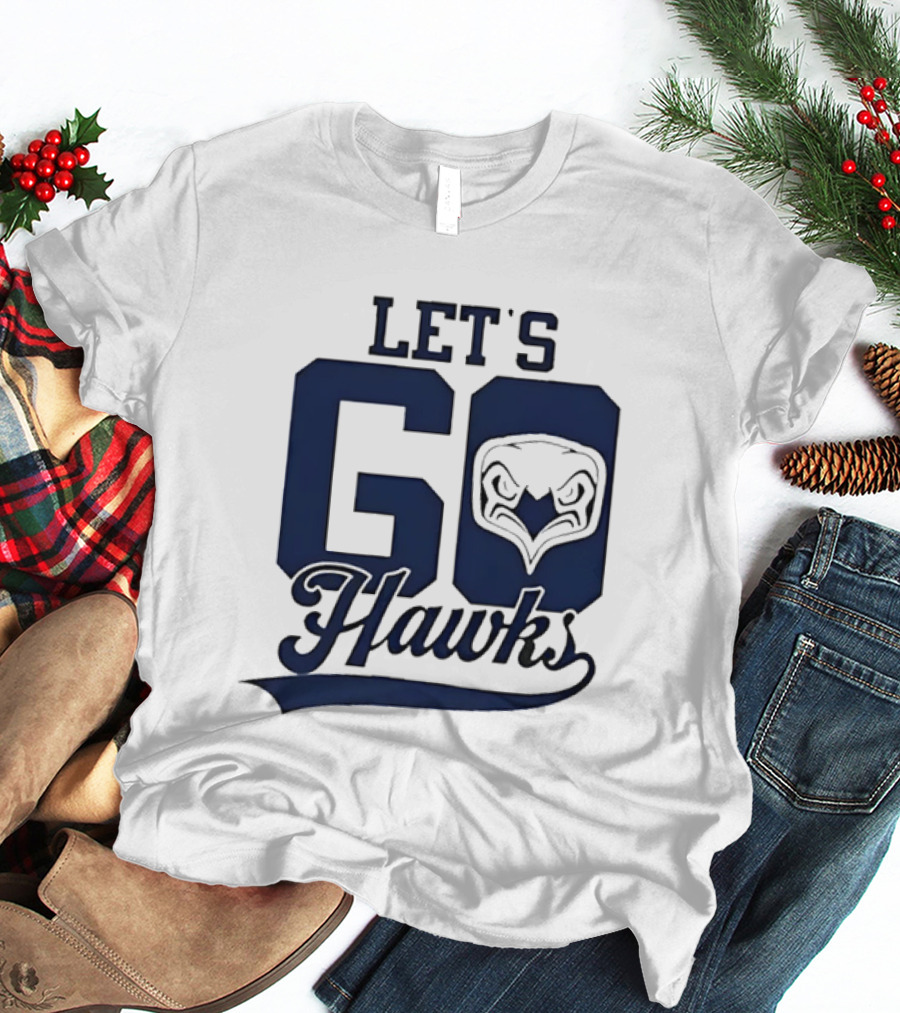Let's Go Hawks Sports Team Cheer Owl T-Shirt